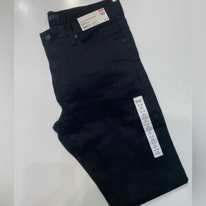 Uniqlo Men's Slim Straight Black selvedge Jeans